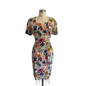 Vintage Maggy London Floral Garden Dress: Size 6